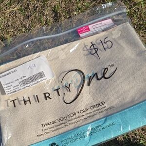 Thirty-One Tan and Teal Organizer